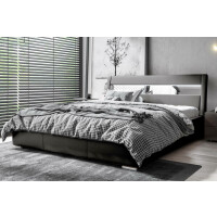 Łóżko tapicerowane z pojemnikiem LEXUS nowoczesne | 140x200 | Kolor do wyboru