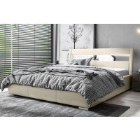 Łóżko tapicerowane z pojemnikiem LEXUS nowoczesne | 200x200 | Kolor do wyboru