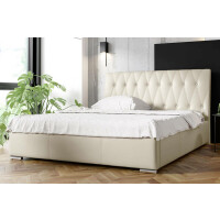 Łóżko tapicerowane z pojemnikiem NICEA | 200x200 | Kolor do wyboru
