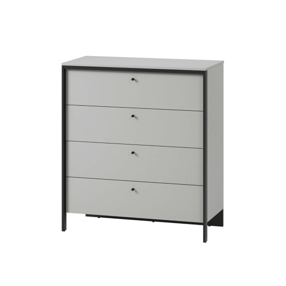 Komoda z szufladami i oświetleniem LED GRIS GS-03 szary/czarny