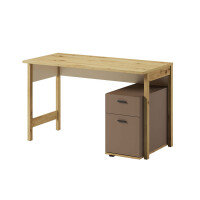 Biurko młodzieżowe LENNY LY-04 dąb artisan/beż/truflowy