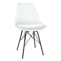Krzesło białe, czarne nogi MSA-026 białe