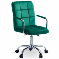 Krzesło obrotowe welurowe HARIS (DC-6096H) / zielone #56