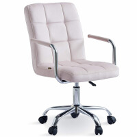 Krzesło obrotowe welurowe HARIS (DC-6096H) / różowy #39