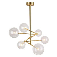 Lampa wisząca ASTRO złota - aluminium, szkło