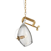 Lampa wisząca VICE mosiądz - metal, szkło