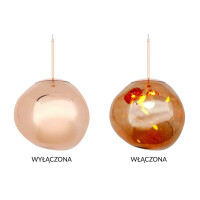MOOSEE lampa wisząca FUSION 40 miedziana - akryl