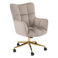 Krzesło tapicerowane obrotowe MY-9572 Riviera 16 nogi złote