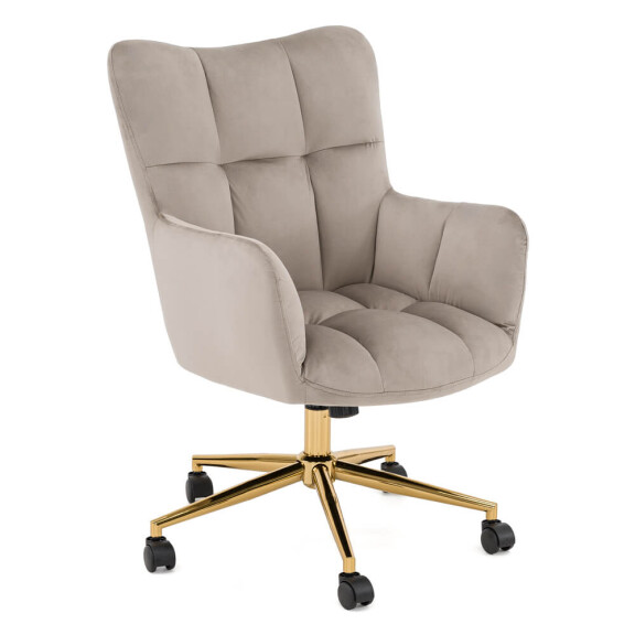 Krzesło tapicerowane obrotowe MY-9572 Riviera 16 nogi złote