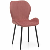 Krzesło welurowe różowe ART223C / nogi czarne