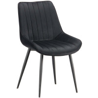 Krzesło czarne welurowe ART835