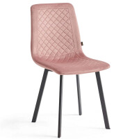 Krzesło różowe DC-6500 czarne nogi