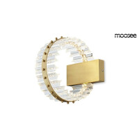 MOOSEE lampa ścienna SATURNUS WALL złota - LED, kryształ, stal szczotkowana
