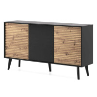 Komoda WILLOW K154 Grafit / Dąb Artisan