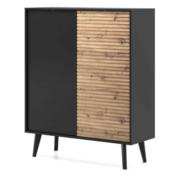 Komoda WILLOW KD104 Grafit / Dąb Artisan
