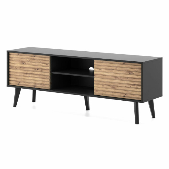 Szafka RTV WILLOW RTV154 Grafit / Dąb Artisan