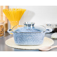 Garnek ceramiczno-marmurowy ze szklaną pokrywką ZILNER ZL-7062 (4,4 l)