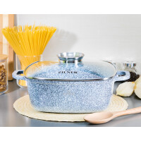Garnek ceramiczno-marmurowy ze szklaną pokrywką ZILNER ZL-7063 (6,5 L)