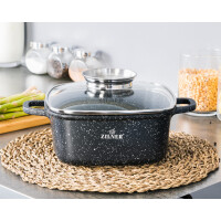 Kwadratowy garnek z marmurową powłoką nieprzywierającą 20cm ZILNER ZL-7001/9008