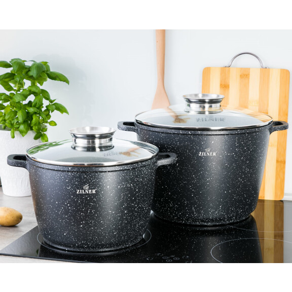 Zestaw 4-częściowy z marmurową powłoką nieprzywierającą ZILNER ZL-7011