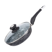 Patelnia tradycyjna 20 cm aluminiowa z pokrywką ZL-7121
