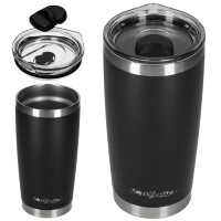 Duży kubek termiczny stalowy 600ml - black