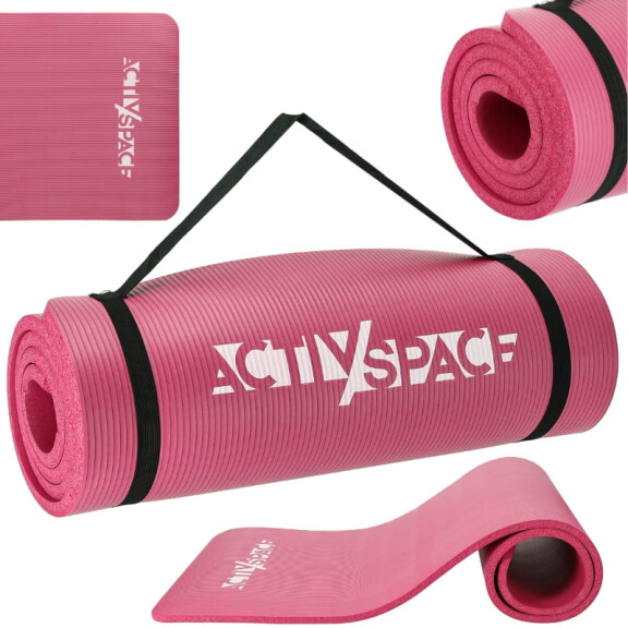 Gruba mata do ćwiczeń NBR 1,5 cm - pink