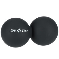 Podwójna piłka lacrosse double ball do masażu - black