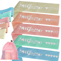 Zestaw 5 gum taśm MATERIAŁOWYCH mini band do ćwiczeń - pastel pink