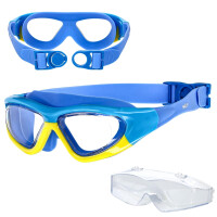 Okulary pływackie dla dzieci na basen ANTI-FOG - blue