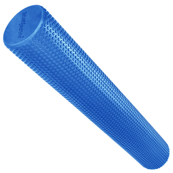 Duży roller wałek EVA do masażu pleców ciała z wypustkami 90 cm - blue