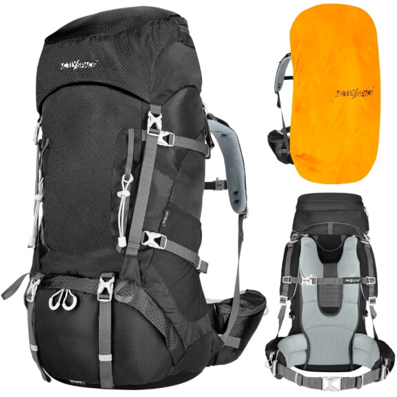 Plecak turystyczny trekkingowy 60l – black P08