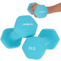 HANTELKI 2x2kg do ćwiczeń - ciężarki neoprenowe