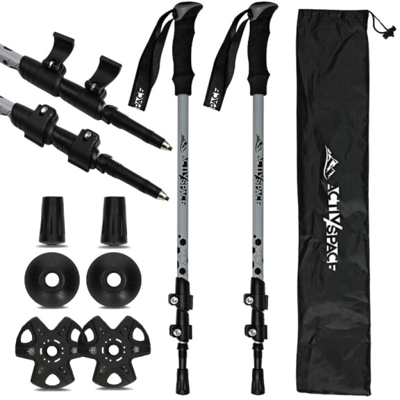 Kijki trekkingowe regulowane grey - Standard K01