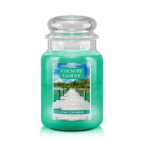 Citrus &amp; Seagrass - Country Candle - duża świeca zapachowa z dwoma knotami (652 g)