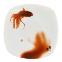 Yume No Yume - Czerwona Rybka - Nippon Kodo - porcelanowa podstawka na kadzidło