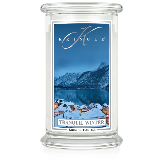 Tranquil Winter - Kringle Candle - duża świeca z dwoma knotami (624g)
