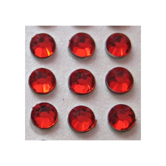 Cyrkonie okrągłe 3 mm (czerwony) - 176 szt.
