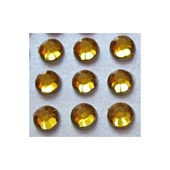 Cyrkonie okrągłe 3 mm (złoty) - 176 szt.
