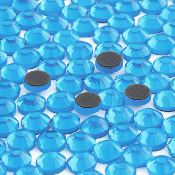 Cyrkonie ss30 hot-fix (6,5 mm) niebieski (capri blue) 288 szt.