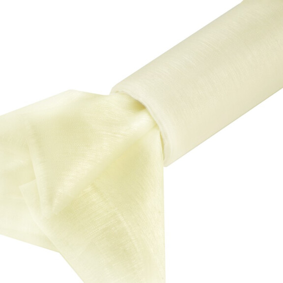 Organza gładka 16 cm x 9,1 m (ecru) - 1 szt.
