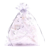 Woreczki z organzy 9 cm x 12 cm (Boże Narodzenie) - 10 szt.