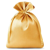 Woreczki satynowe 10 cm x 13 cm (złote) - 10 szt.