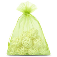 Woreczki z organzy 12 cm x 15 cm (zielone) - 25 szt.