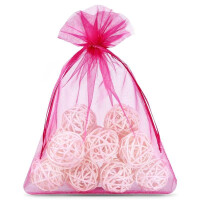 Woreczki z organzy 18 cm x 24 cm (różowe ciemne) - 10 szt.