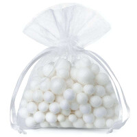 Woreczki z organzy 6 cm x 8 cm (białe) - 25 szt.