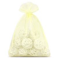 Woreczki z organzy 13 cm x 18 cm (ecru) - 25 szt.