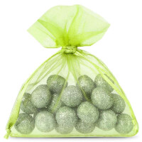 Woreczki z organzy 11 cm x 14 cm (zielone) - 25 szt.