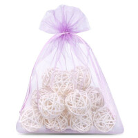 Woreczki z organzy 22 cm x 30 cm (fioletowe jasne) - 10 szt.