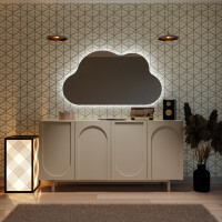 Oglinda decorativa neregulata cu iluminare LED din spate - Cloud 100x55 Fara margine sablata